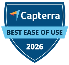 2026 Capterra badge for best soft play booking system